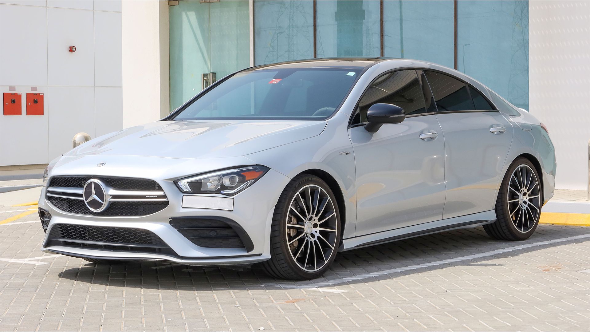 Silver Mercedes Benz AMG CLA 35 2021